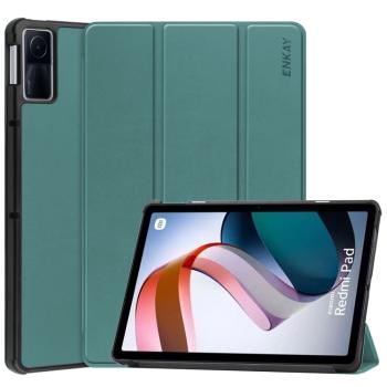 ENKAY LEATHER Zaklápací obal pre Xiaomi Redmi Pad zelený