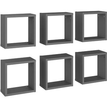 Shumee - Nástenné kocky 6 ks sivé 30×15×30 cm, 807006
