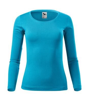 MALFINI Dámske tričko s dlhým rukávom Fit-T Long Sleeve - Tyrkysová | S