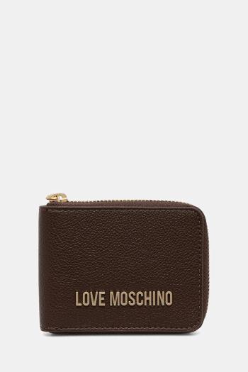 Peňaženka Love Moschino dámska, hnedá farba, JC5639PP1NLD0301