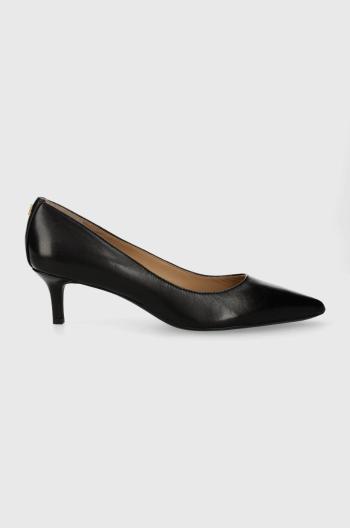 Kožené lodičky Lauren Ralph Lauren Adrienne čierna farba, 802941000000