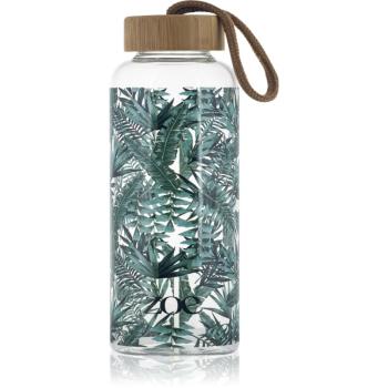 ZOE Bamboo Glass Bottle sklenená fľaša na vodu farba Tropic green 550 ml