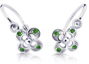 Cutie Jewellery Detské náušnice z bieleho zlata C2200-10-X-2 zelená
