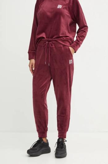 Tepláky Dkny bordová farba, s nášivkou, DP4P3535