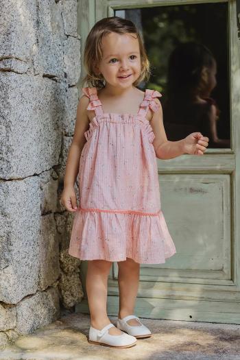 Detské bavlnené šaty Tartine et Chocolat oranžová farba, mini, oversize, CA30021