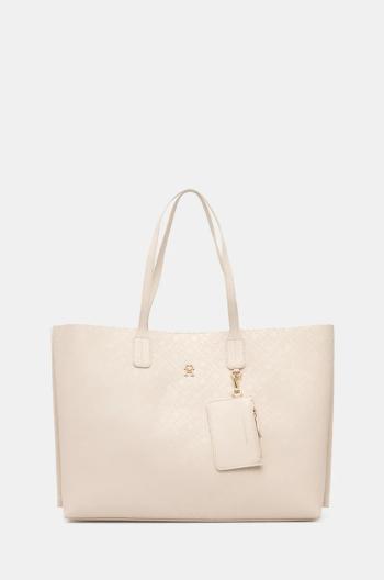 Kabelka Tommy Hilfiger béžová farba, AW0AW17195