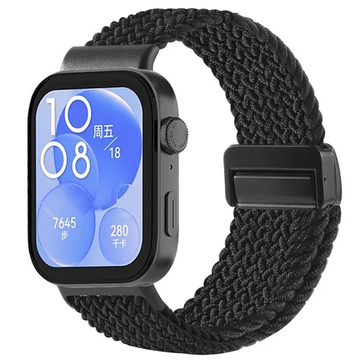 BRAIDED Nylonový remienok pre Huawei Watch Fit 4 / Fit 4 Pro BLACK