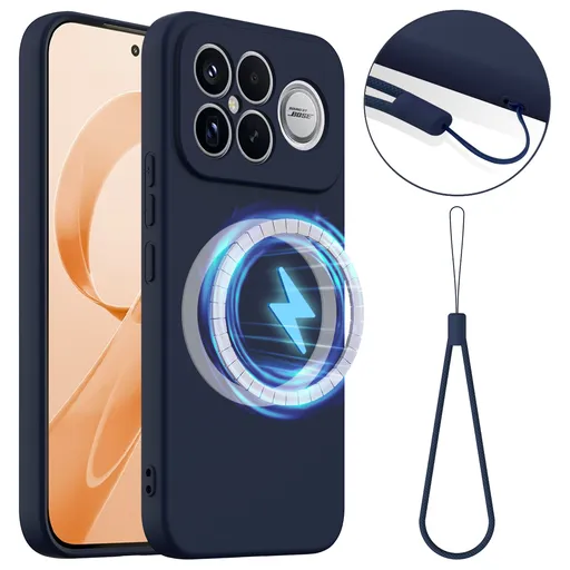 RUBBER MAGSAFE Silikónový kryt pre POCO F8 Ultra DARK BLUE