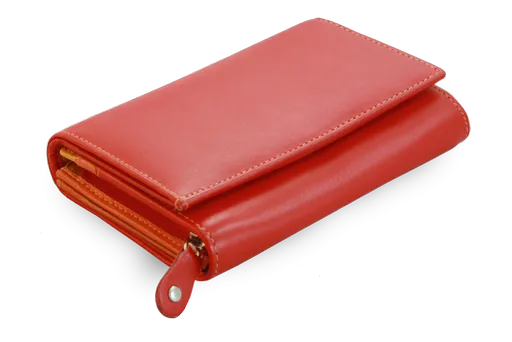 Multičervená dámska kožená peňaženka s poklopom 511-4125-M31