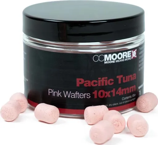 Cc moore vyvážené boilie dumbell wafters pacific tuna pink 10x14 mm 65 ks