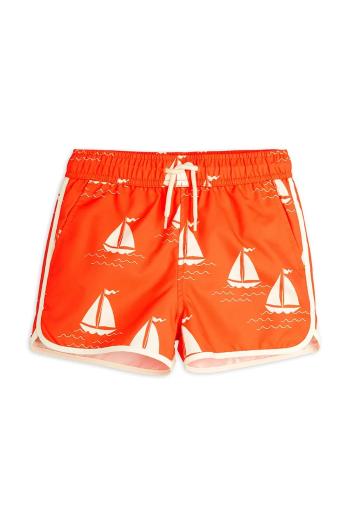 Detské plavkové šortky Mini Rodini Sailing boats oranžová farba, 2528011342