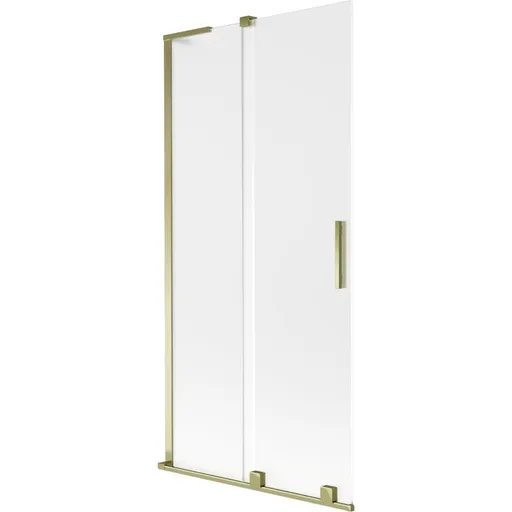 MEXEN/S - Velar L dvojkrídlová posuvná vaňová zástena 90 x 150, dekor, zlatá 896-090-003-31-50