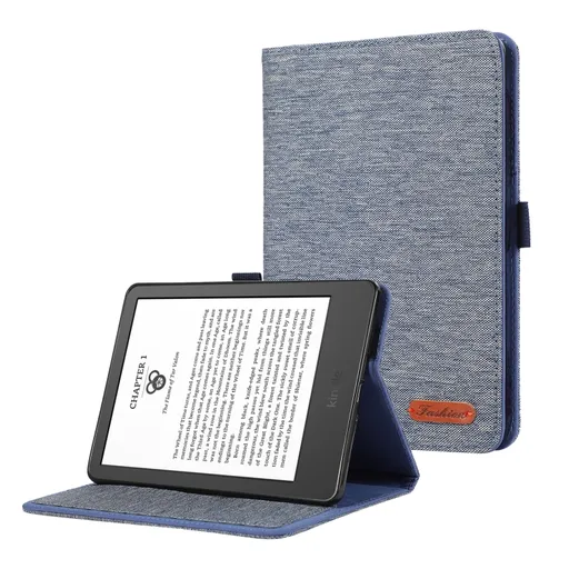 FABRIC Zaklápací kryt pre Amazon Kindle Paperwhite 5 2021 modrý
