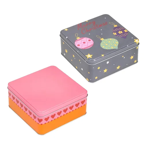 Haushalt international Kovové dózy na sušenky, čtvercové