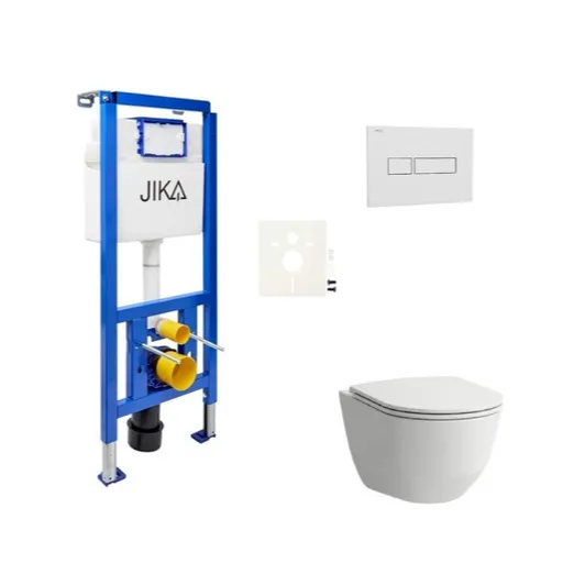 Cenovo zvýhodnený závesný WC set Jika do ľahkých stien / predstenová montáž + WC Laufen SIKOJSL1