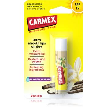 Carmex Vanilla hydratačný balzam na pery v tyčinke SPF 15 4,25 g