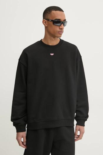 Mikina Diesel S-BOXT-D SWEAT-SHIRT pánska, čierna farba, jednofarebná, A14903.0GEAD