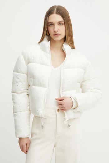 Bunda Guess ANTONIA béžová farba, zimná, oversize, W5RL04 WGVD2