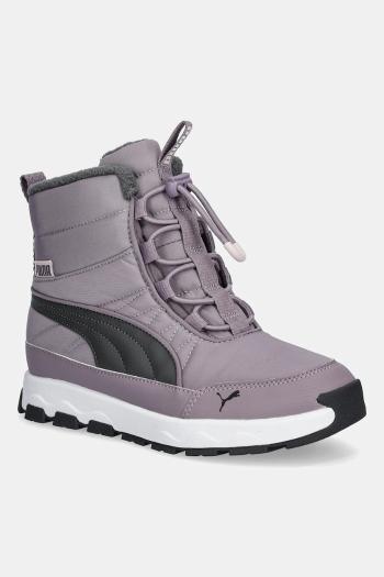 Detské zimné topánky Puma Evolve Boot Jr čierna farba, 392644
