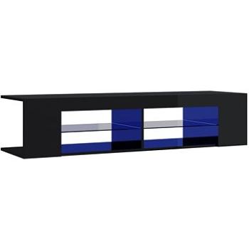 SHUMEE s osvetlením LED čierny s vysokým leskom 135 × 39 × 30 cm (804236)
