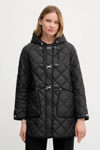 Bunda Dkny čierna farba, prechodná, DLEMPT95