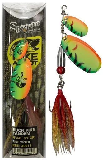 Pezon&michel rotačka buck pike tandem fire tiger 27 g