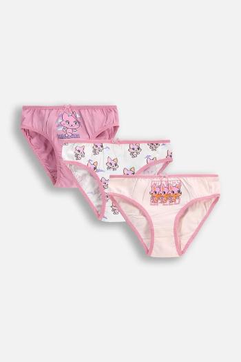 Detské nohavičky Coccodrillo 3-pak ružová farba, PANTS