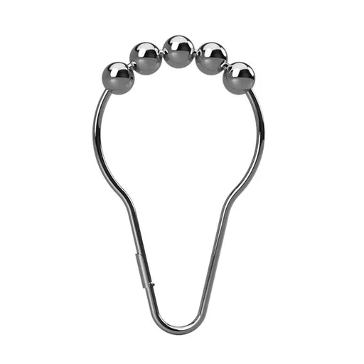 Kovové háčiky pre sprchový záves 12ks, chróm 153653502