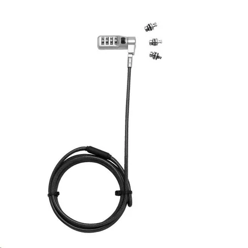 DICOTA Universal Security Cable Lock, 3 Výmena heads fits all slots, combination