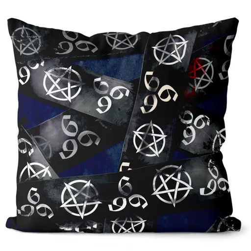 Vankúš Gothic ribbon – black (Veľkosť: 55 x 55 cm)