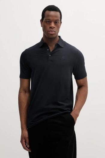 Polo tričko Karl Lagerfeld pánske, tmavomodrá farba, jednofarebné, 552221.745750