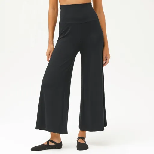 Široké 7/8 nohavice s pružným pásom