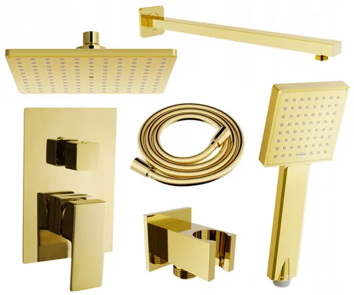 MEXEN/S - Uno DR45 sprchová zostava podomietková, zlatá 71435DR45-50