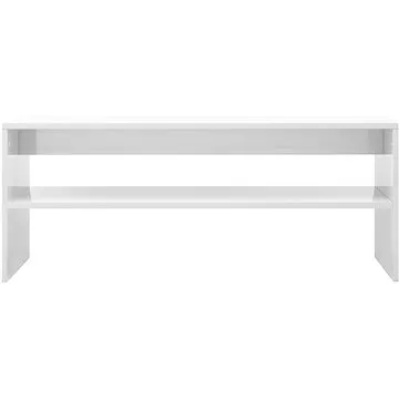 Konferenčný stolík biely vysoký lesk 100 × 40 × 40 cm drevotrieska (800132)