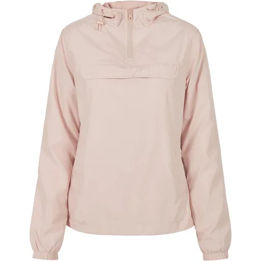 Build Your Brand Dámska bunda cez hlavu - Svetloružová | XS