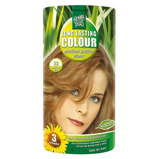 HENNA PLUS Prírodná farba na vlasy 7.3 Sýto zlatá blond 100 ml