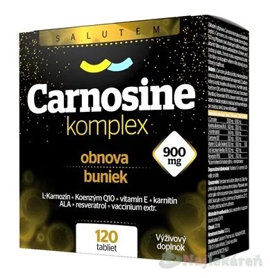 SALUTEM Carnosine komplex 900 mg na obnovu buniek, 120 tbl