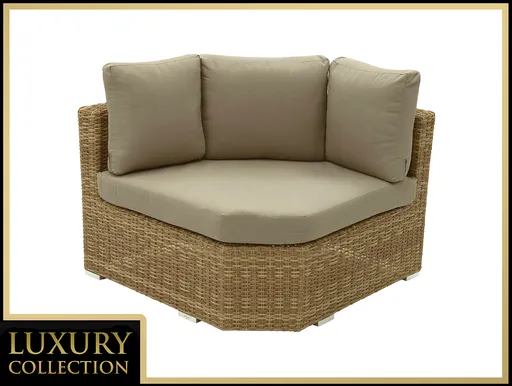 DEOKORK Ratanový rohový diel veľký MALIBU (béžovo-hnedá)