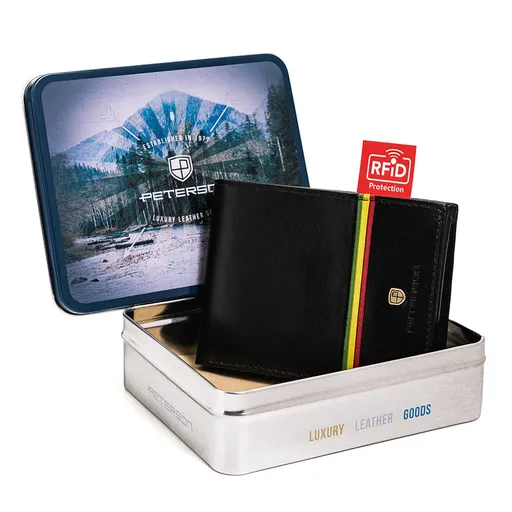 Vertikálna pánska peňaženka z prírodnej kože - Peterson PTN 304RA
