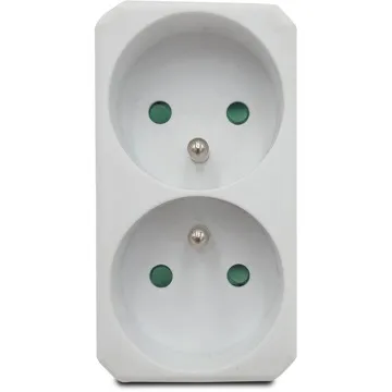 VELAMP zásuvková rozdvojka dvojitá ADAT-FR-1