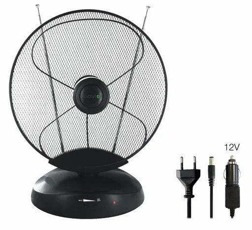 EVOLVEO Xany 4, 230/12V, aktívna izbová anténa FM/DAB+/DVB-T2, filter LTE, 4G, 5G