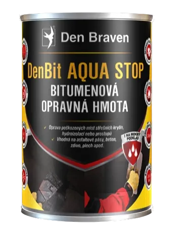 DENBIT AQUA STOP - Strešný bitúmenový tmel 1 kg cierna