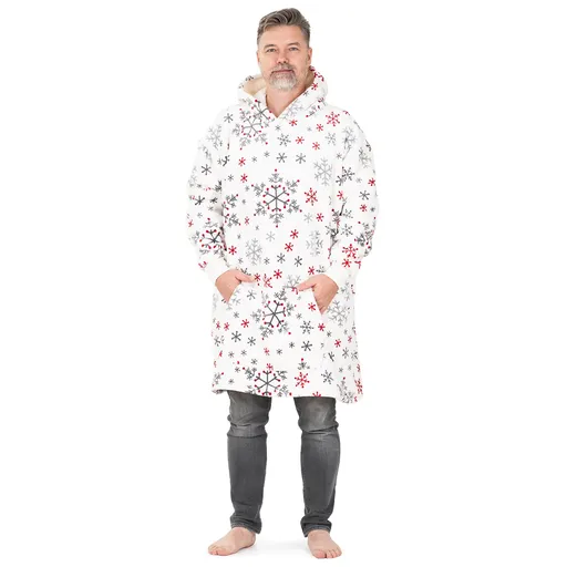 4Home Baránková mikina mikroplyš Snowflakes, uni L - pánske