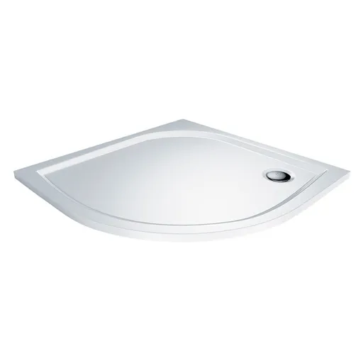 Mereo Štvrťkruhová sprchová vanička, 90x90x3 cm, R550, bez nožičiek, liaty mramor CV05M