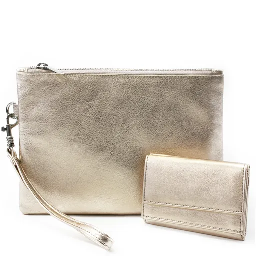Zlatá sada dámské etue a peněženky 412-0025-4392A-01
