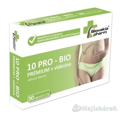 Slovakiapharm 10 PRO BIO vláknina 30 kapsúl