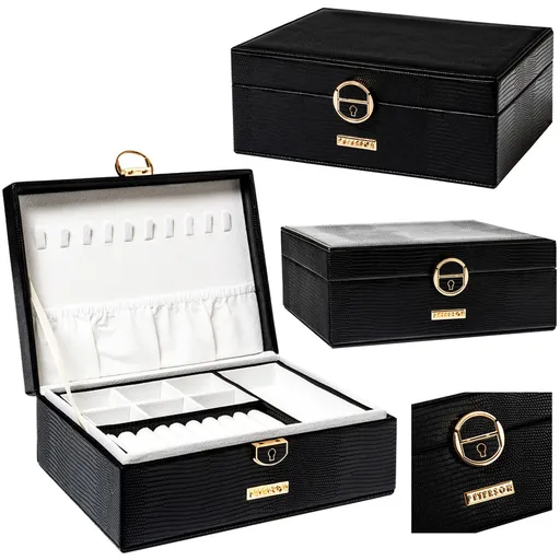Elegantná čierna šperkovnica - Peterson