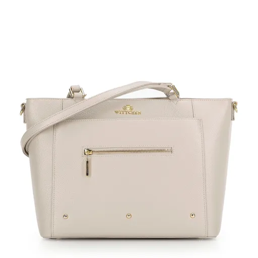 Krémovo-zlatá dámska kabelka Wittchen 100-4E-607-9G