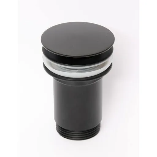 Výpust umývadlová prietoková Alca 5/4 "celokovová, veľká zátka, čierna A396Black