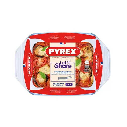 Sklenený pekáč s uchami PYREX 35x23cm/3l., borosilikát